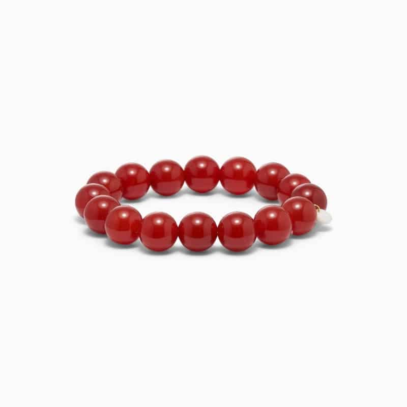 Soï Copenhagen Chunky rød jade armbånd 12 mm