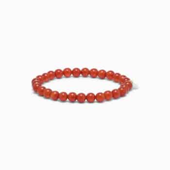 Soï Copenhagen Essential rød jade armbånd 6 mm