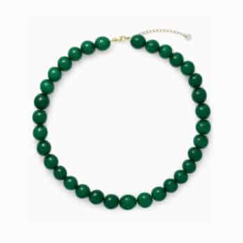 Soï Copenhagen Faro grøn jade halskæde 12 mm