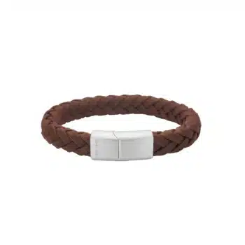 Son of Noa læderarmbånd mørkebrunt flettet 21cm 80970339221