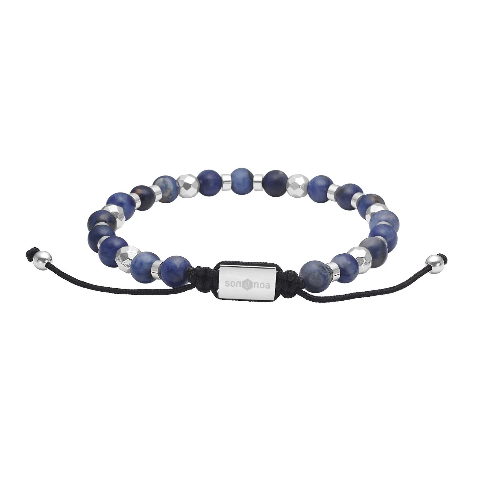 Son of Noa stenarmbånd sodalit med stål 6mm 19-25cm 80890512700