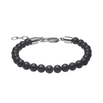 Stenarmbånd fra Son of Noa med matte onyx-perler og forlængerstykke i stål. Justerbar pasform så armbåndet nemt kan tilpasses håndleddet.