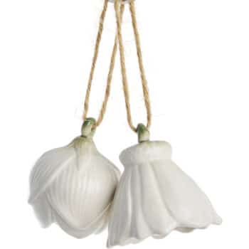 Lene Bjerre Dehlia set af 2 flower ornament white A0027519