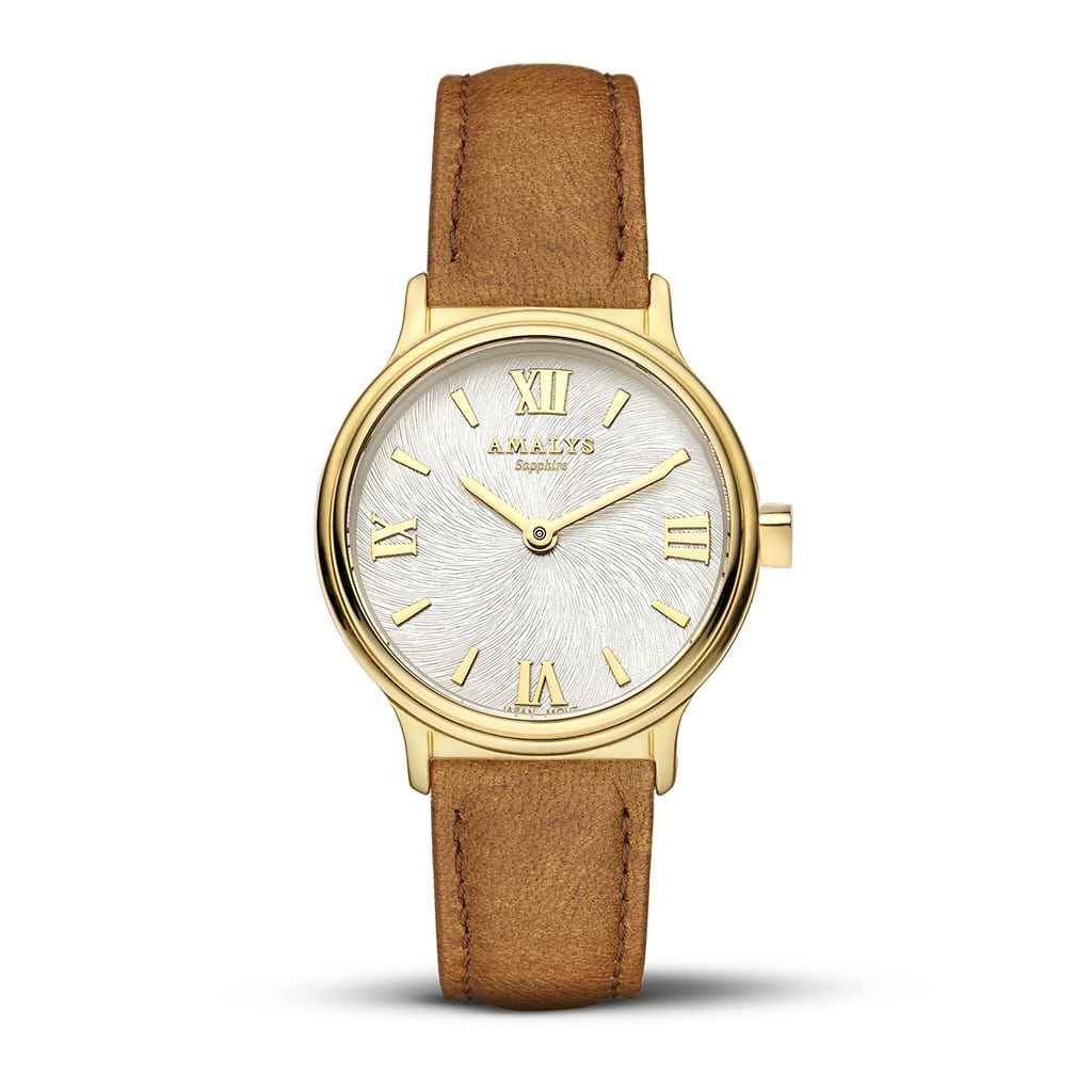 Amalys Charline dameur med brun rem 28 mm AMW-164