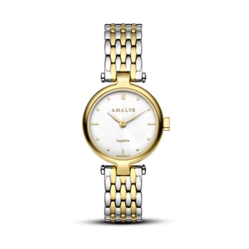 Amalys Ninon dameur med tofarvet stållænke 26 mm AMW-210