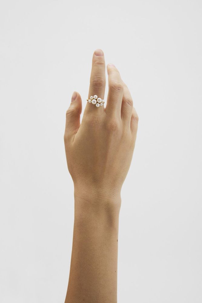 Pernille Corydon Blossom ring forgyldt sølv r-510-gp