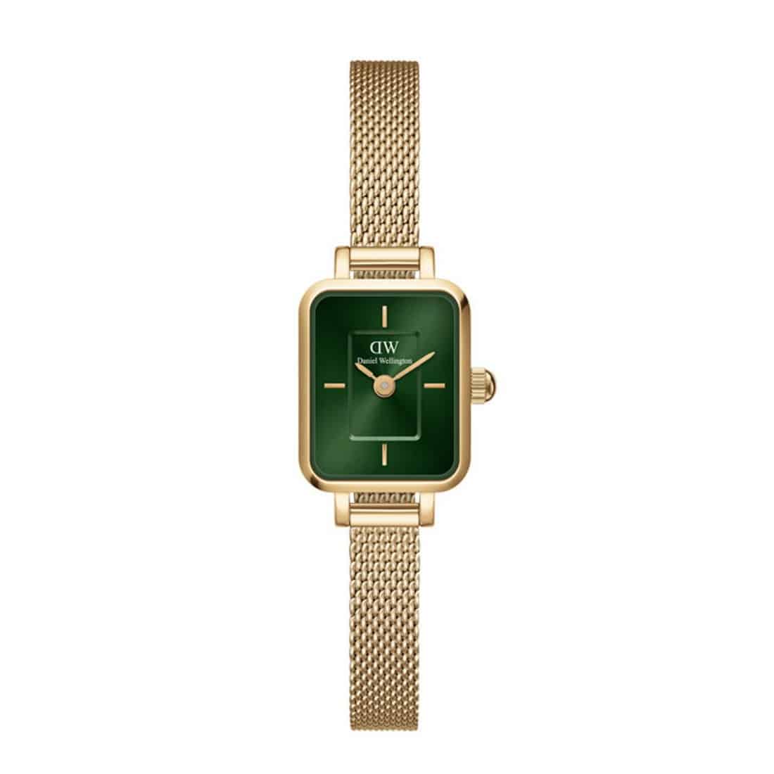 Daniel Wellington Quadro Mini Evergold Emerald dameur 15,4 mm x 18,2 mm DW00100653