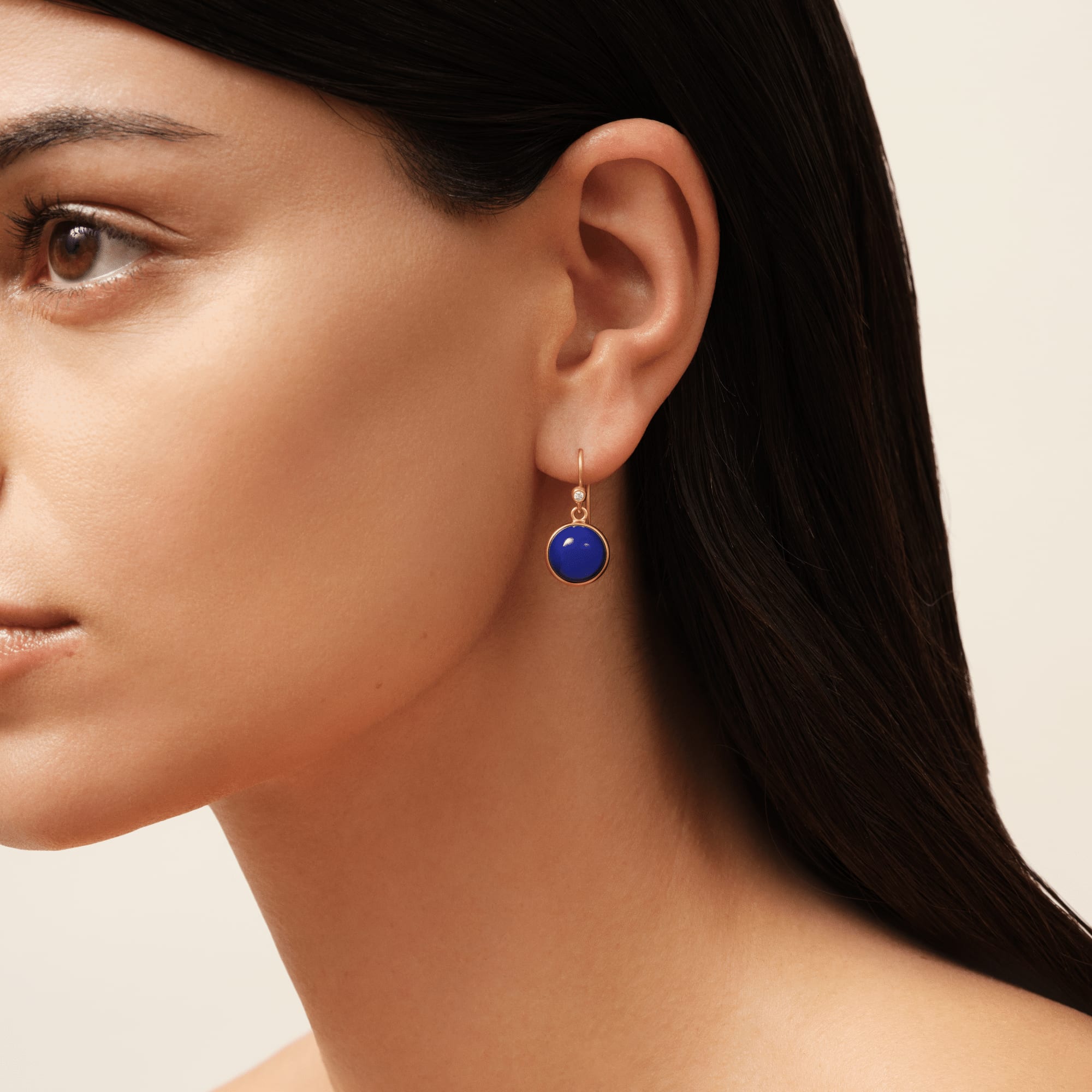 Julie Sandlau Prime øreringe Lapis Crystal Forgyldt Sølv HKS181GDLACRCZ