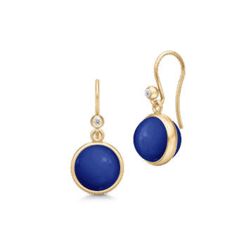 Julie Sandlau Prime øreringe Lapis Crystal Forgyldt Sølv HKS181GDLACRCZ