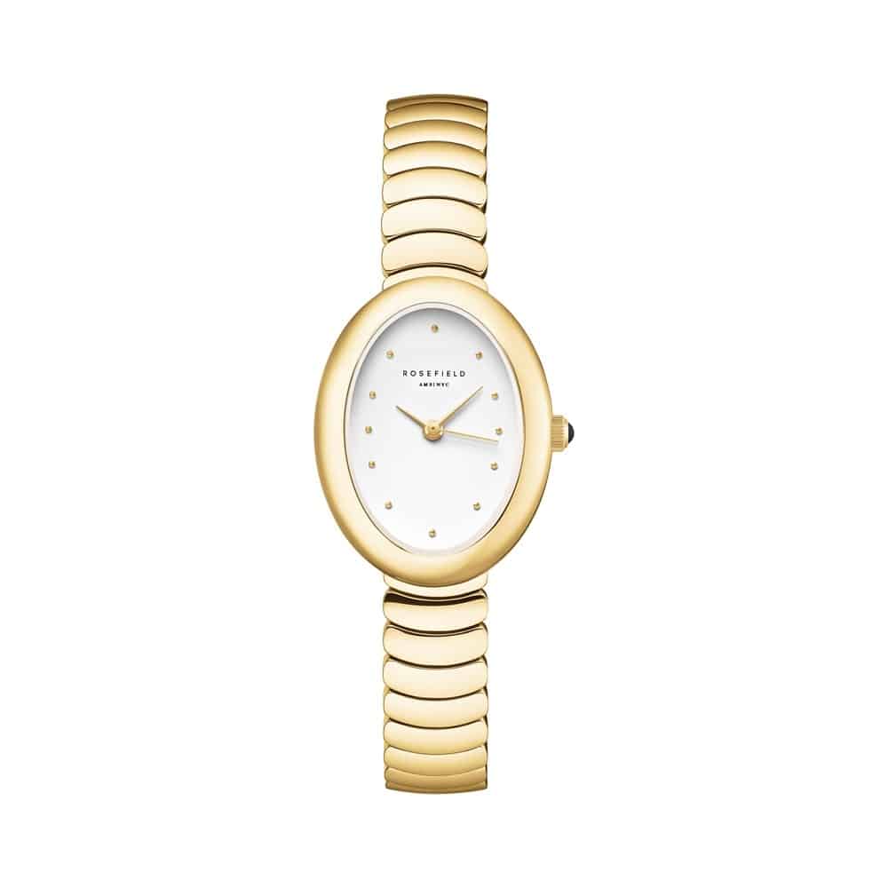 Rosefield Ovale dameur guldfarvet stål 28 x 29 mm OVWGSG-OV19