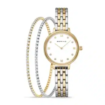 Bering Classic dameur tofarvet stål med 2 armbånd 11028-714-GWP