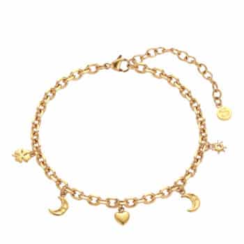 Sistie Sirena armbånd forgyldt stål zx3040gs