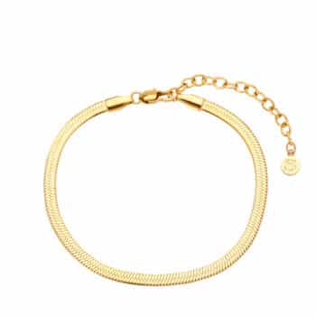 Sistie Snake armbånd 4 mm forgyldt stål zx3035gs