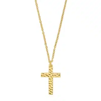 Son Of Noa stålkæde med kors vedhæng IP gold 55 cm 20890322800