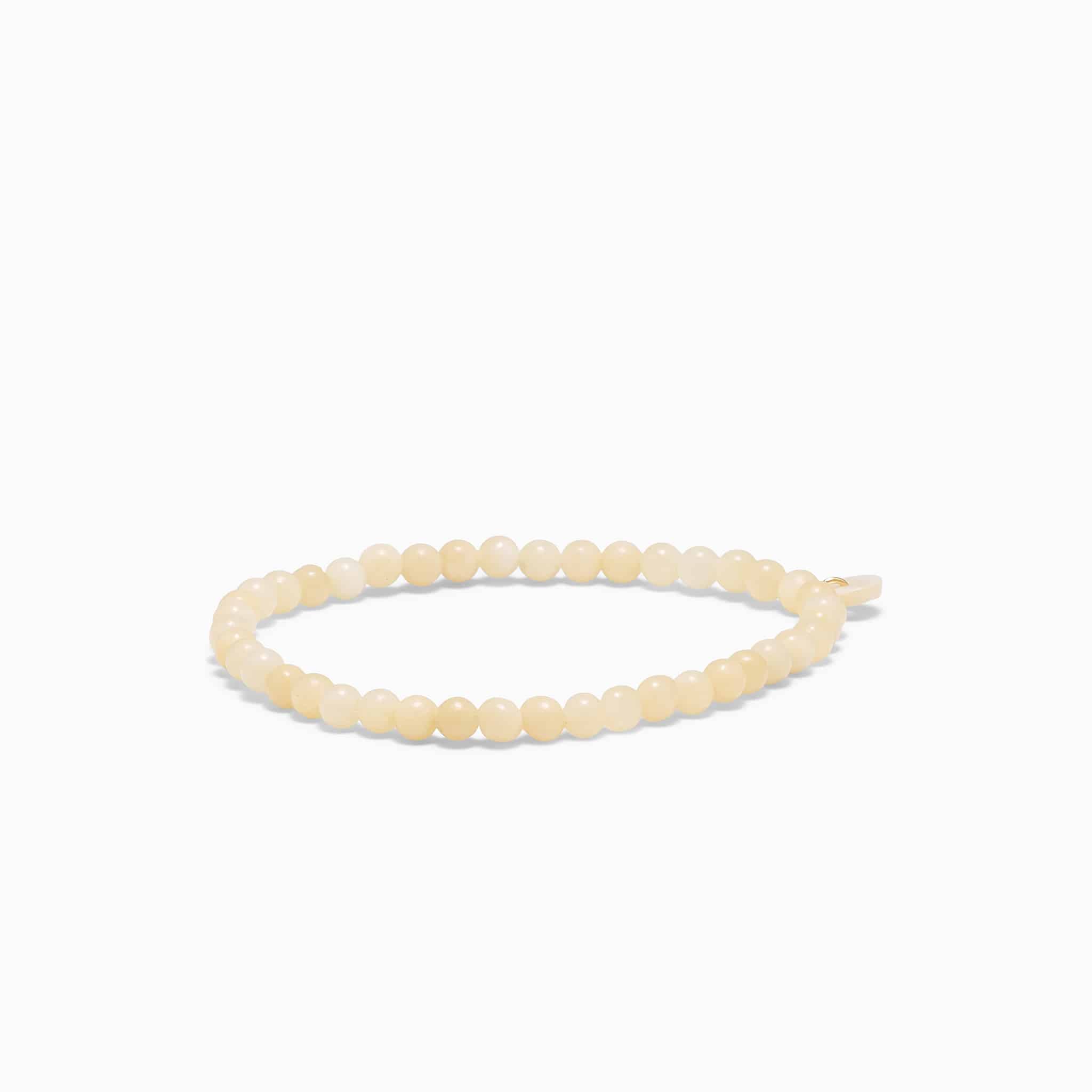 Soï Copenhagen Petite Gul Jade Krystal Stretch Armbånd 4 mm GULJ-KA-4mm