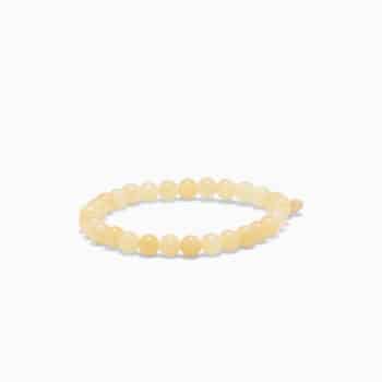 Soï Copenhagen Essential Gul Jade Stretch Krystal Armbånd 6 mm GULJ-KA-6mm