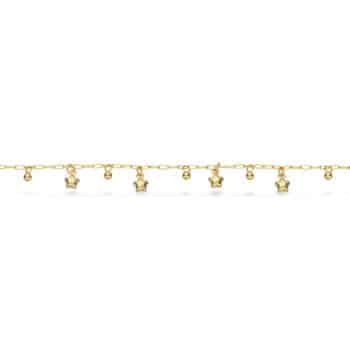 Scrouples Molly ankelkæde guldfarvet stål 23 + 3 cm ST80002,M