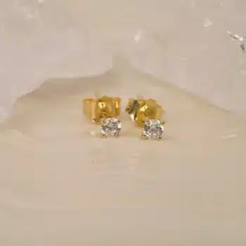Siersbøl Luxury Solitaire Ørestikker 14 kt guld m. 2 x 0,125 ct Lab Grown Diamant 34100480500