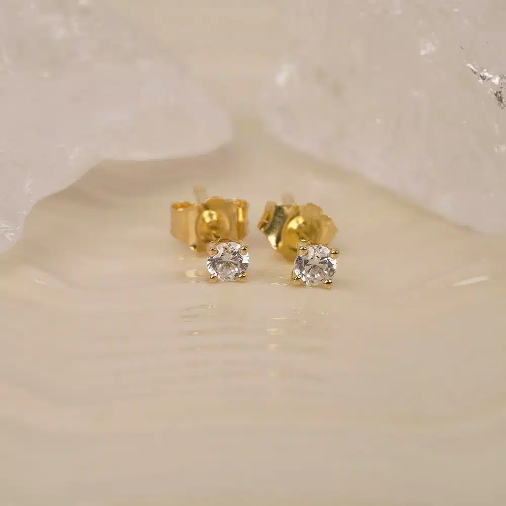 Siersbøl Luxury Solitaire Ørestikker 14 kt guld m. 2 x 0,125 ct Lab Grown Diamant 34100480500