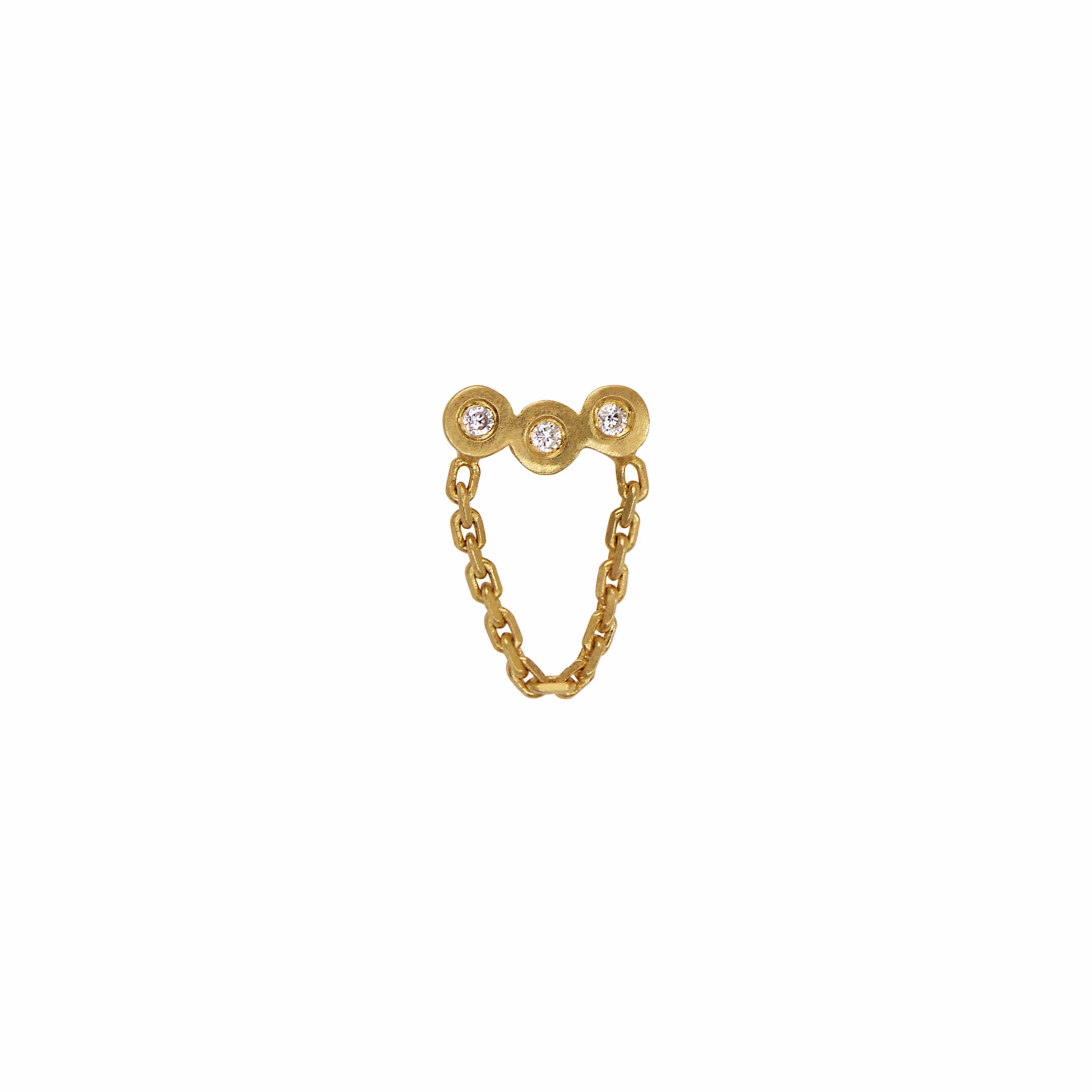 Stine A Three Dots With Mini Chain ørestik forgyldt sølv 1413-02-S