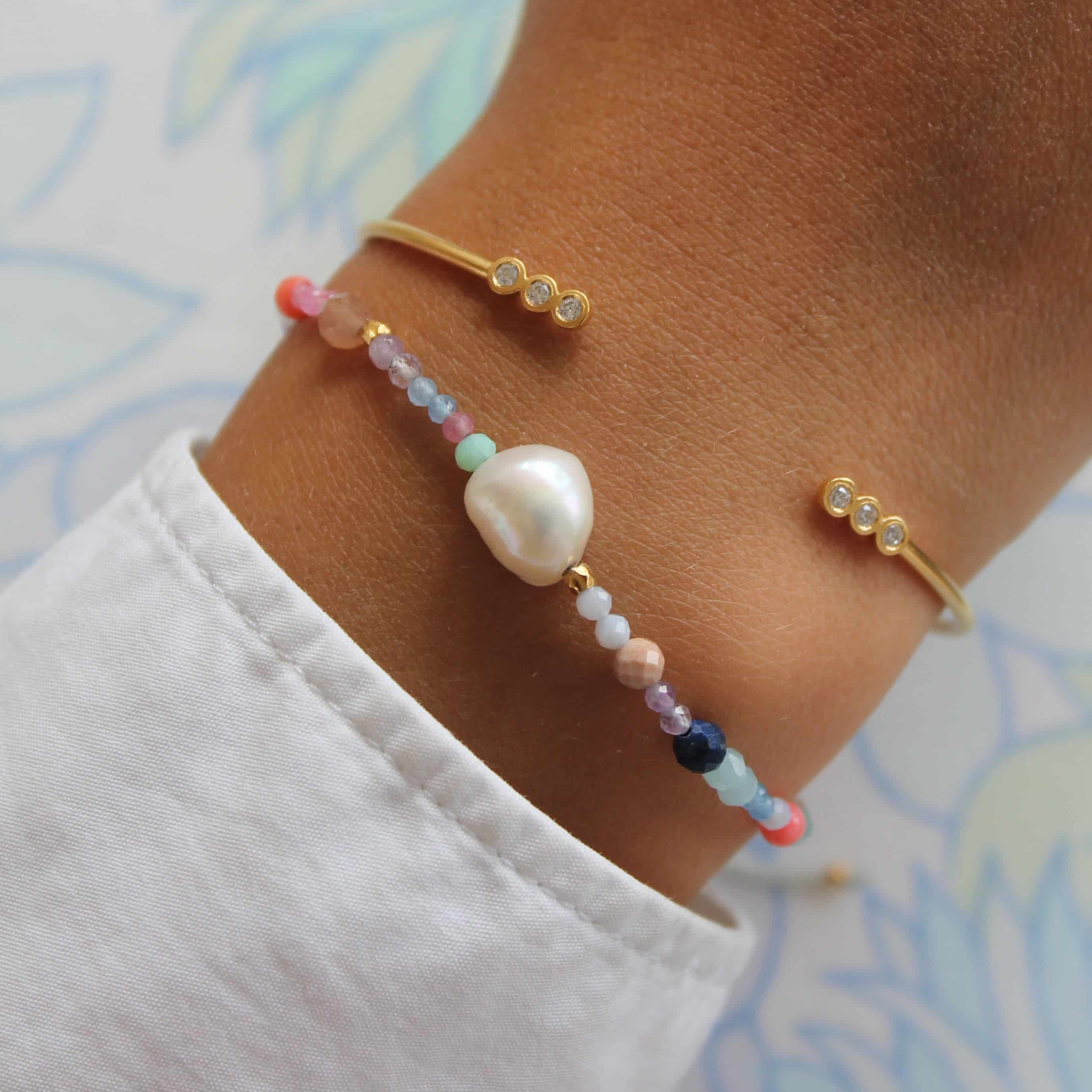 Stine A Six Big Dots armring forgyldt sølv 3012-02-OS