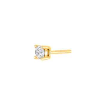 Son of Noa stål ørestik IP gold 3mm hvid zirkon 30890052800