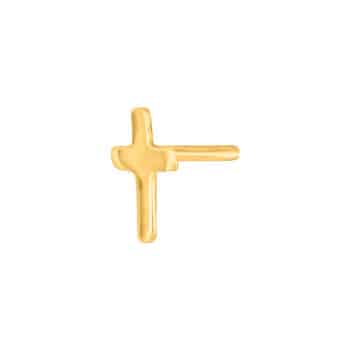 Son of Noa stål ørestik IP gold med kors 30890112800