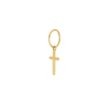Son of Noa stål creol IP gold med kors 30890172800