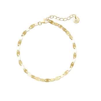 Aqua Dulce Oval armbånd forgyldt sølv 6270