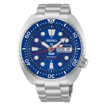 Seiko Prospex automatik herreur PADI Limited Edition HBB002K1 med stållænke og blå silikonerem