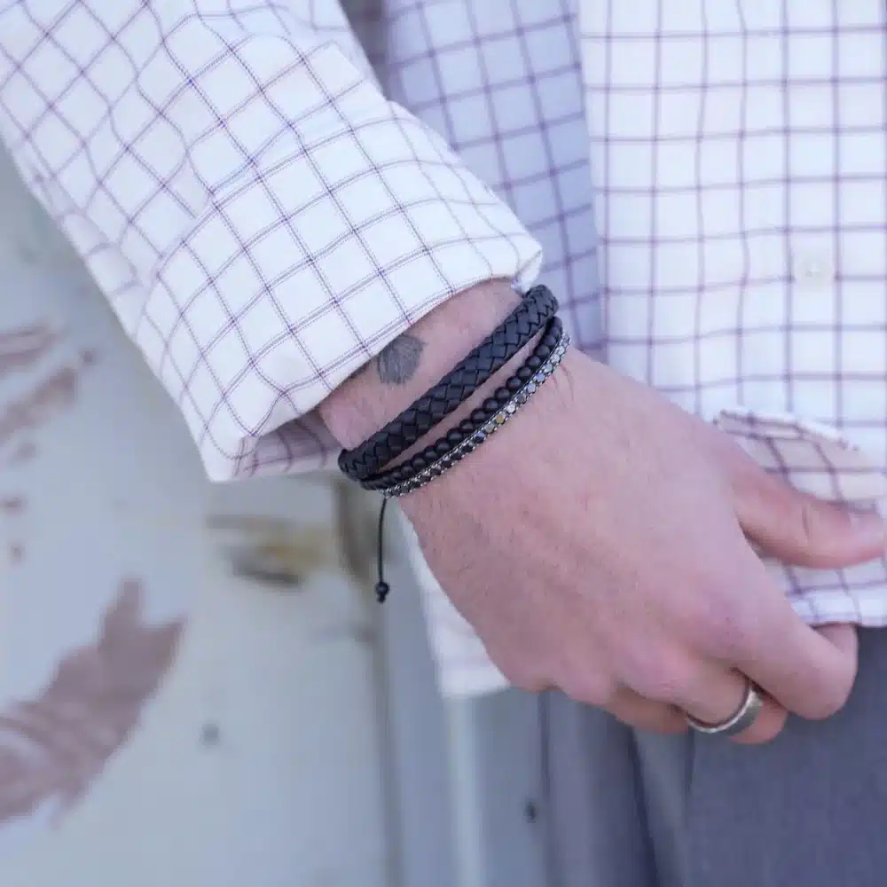 Son of Noa læderarmbånd sort 8 mm 21 cm – 80970379121 - Billede 2