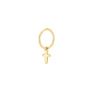 Son of Noa stål creol med kors IP gold 30890162800