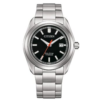 Citizen Super Titanium Eco-Drive herreur AW1900-50E med sort urskive og Super Titanium-lænke