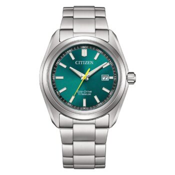 Citizen Eco-Drive herreur AW1900-50X med grøn urskive og Super Titanium-lænke
