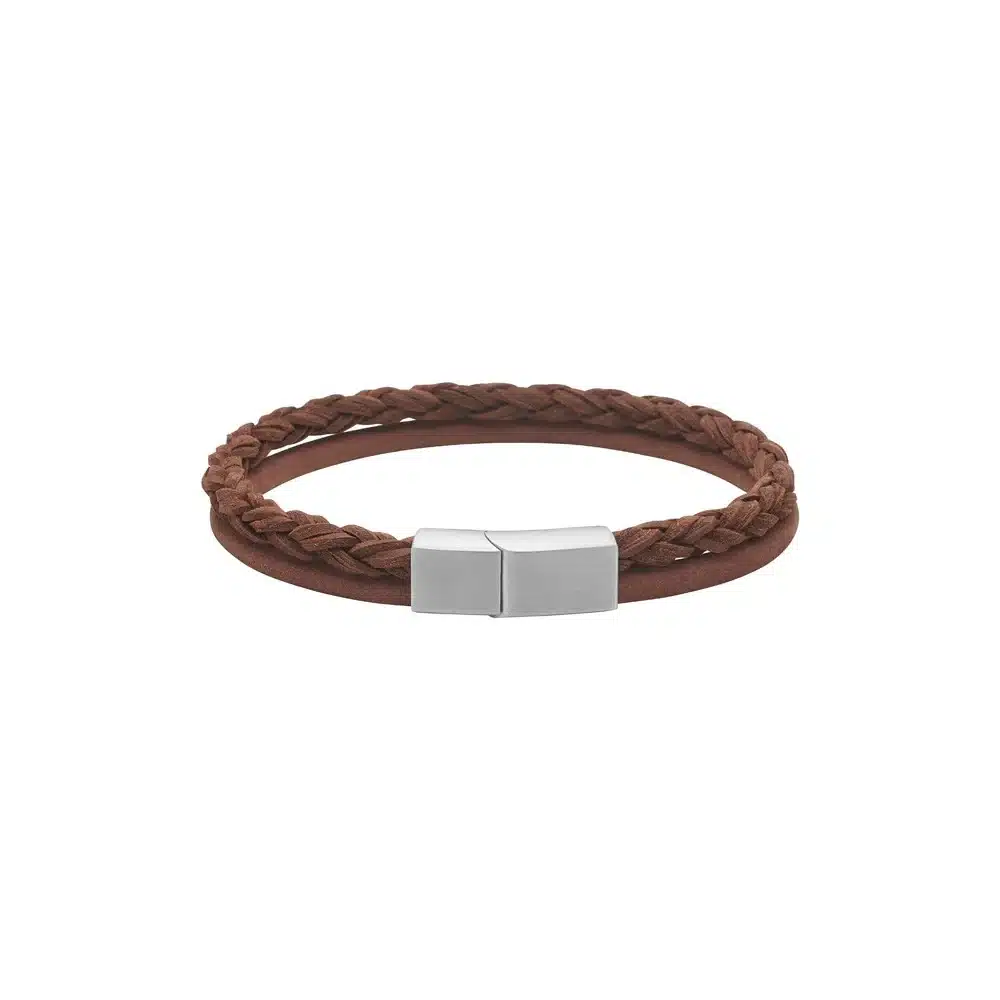 Son of Noa dobbelt læderarmbånd brun 6 mm 21 cm 80970349221