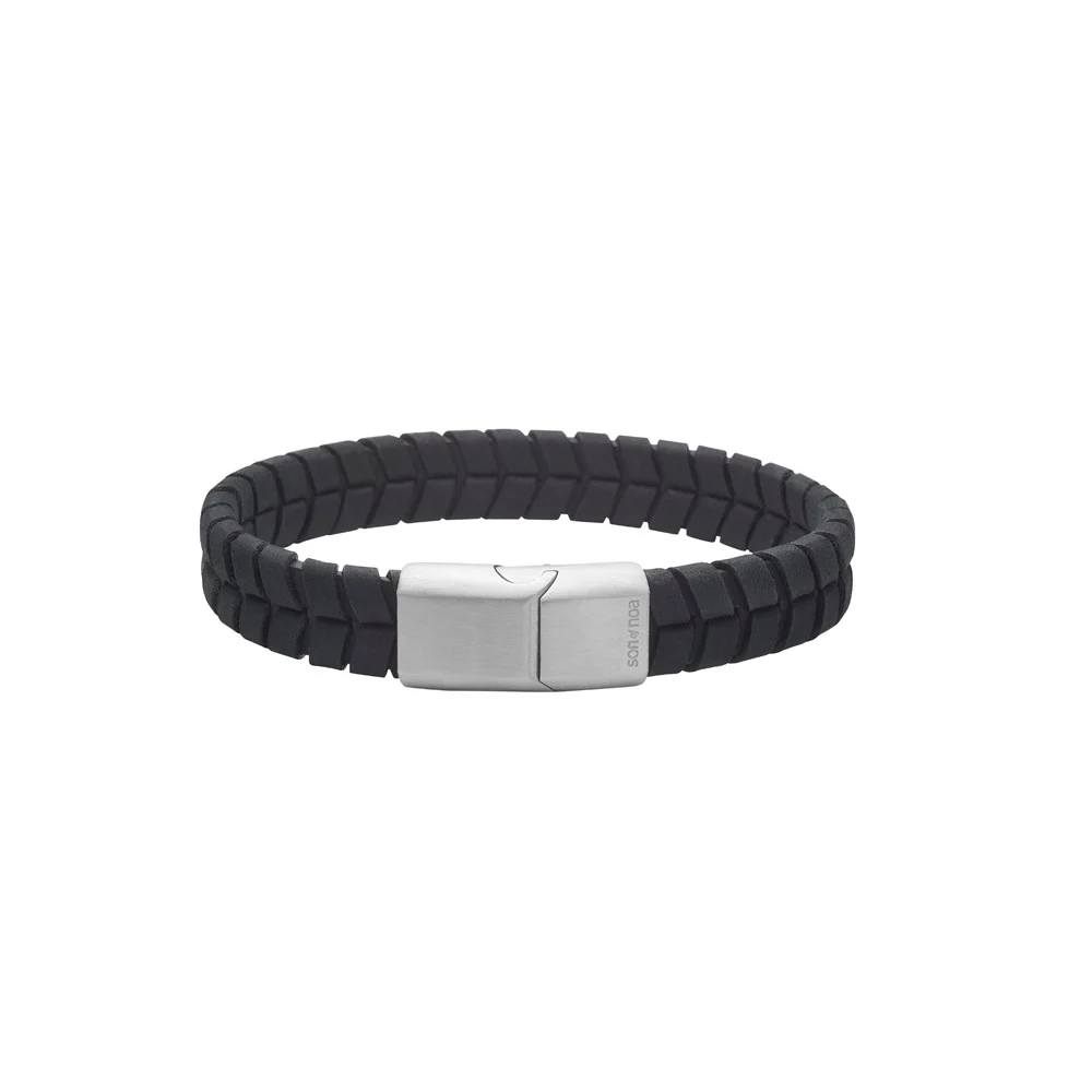 Son of Noa læderarmbånd sort 12 mm 21 cm 80970369121