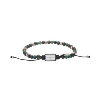 Son of Noa stenarmbånd moss agate/ilmenite bronzitite 4 mm 19-25 cm 80890862700