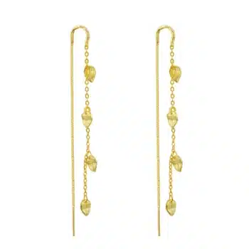 WiOGA Claudia øretråde forgyldt sølv E-8224-GP