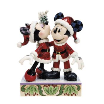 Disney Mickey & Minnie julefigur med mistelten 16 cm K2-6018709
