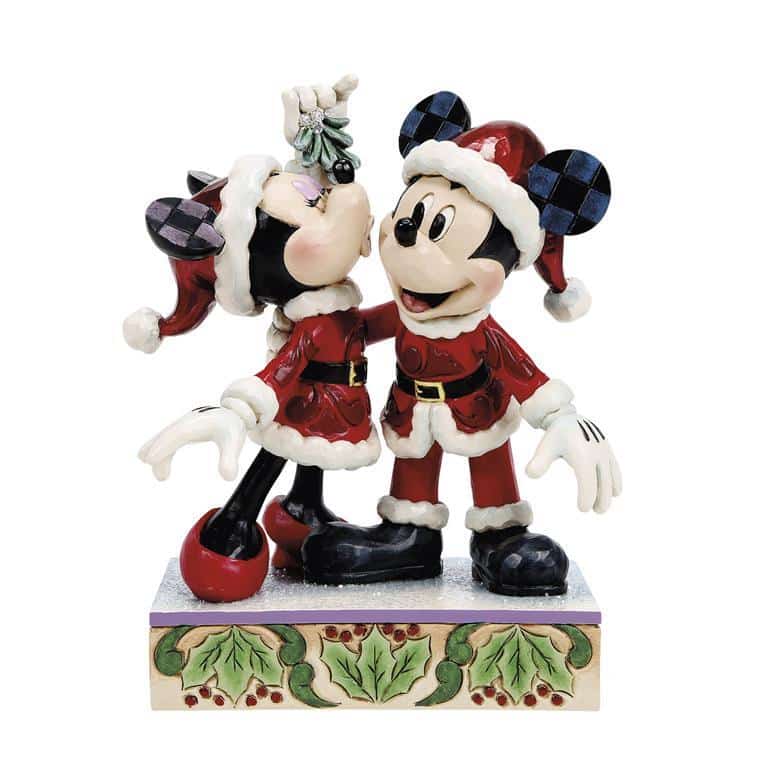 Disney Mickey & Minnie julefigur med mistelten 16 cm K2-6018709