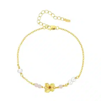 WiOGA Camille armbånd forgyldt messing 15,5 + 4 cm B-11022-GP