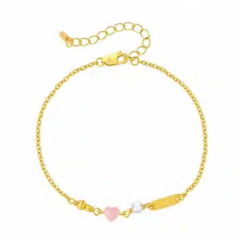WiOGA Erna armbånd forgyldt messing 15,5 + 4 cm B-11023-GP