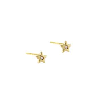 Aqua Dulce Dreamlit Small Star Ørestikker Forgyldt Sølv 7185