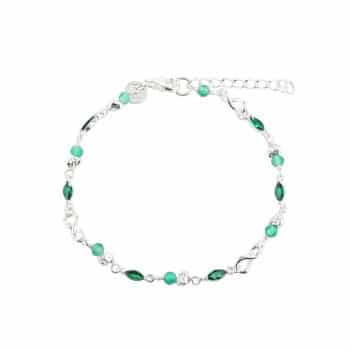 Aqua Dulce Green Garden armbånd sølv med grønne sten 5975