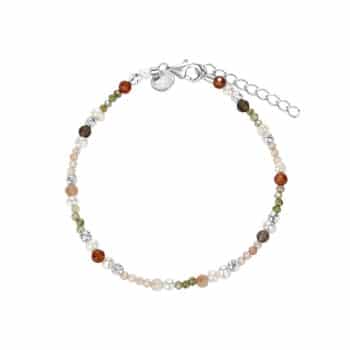 Aqua Dulce Olive Garden armbånd sølv med perler og sten 4934