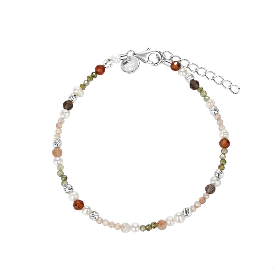 Aqua Dulce Olive Garden armbånd sølv med perler og sten 4934
