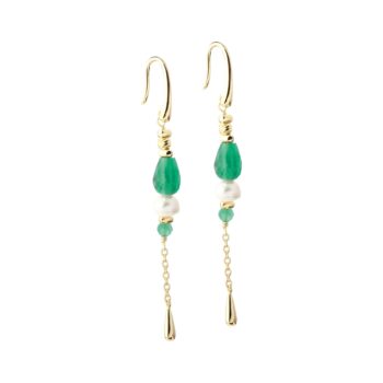 Aqua Dulce Verde Drop øreringe forgyldt sølv 5 cm 6550