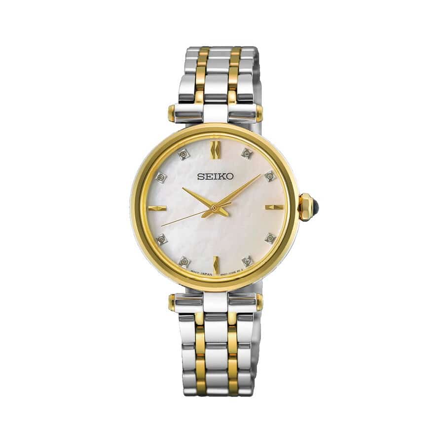 Seiko Classic dameur tofarvet med diamanter 29 mm – HGH007P1