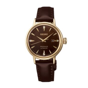 Seiko Presage Cocktail Time SRE020J1 dameur med brun skive og læderrem