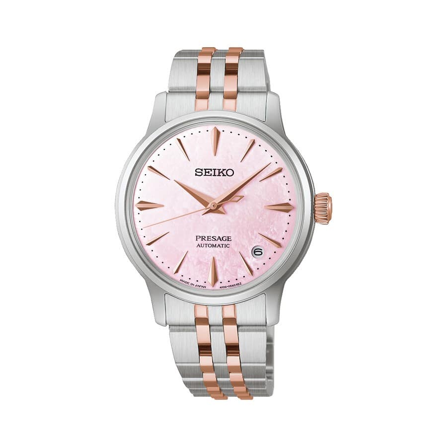 Seiko Presage Cocktail Time Springtime SRPM06J1 dameur med rosa perlemorsskive